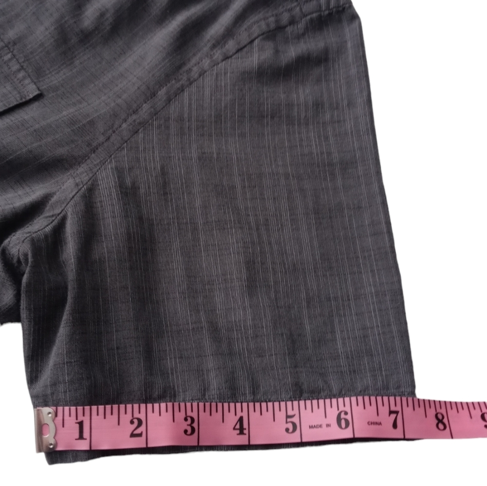 AFANI MEN SHORT SLEEVE BUTTON-DOWN SHIRT. SIZE L. COLOR GRAY - Picture 10 of 12